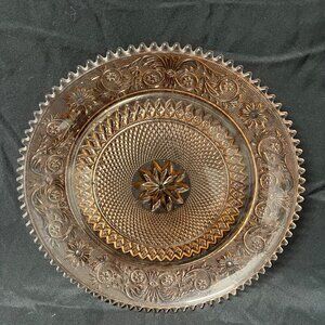 Vintage Pink Tiara Sandwich Glass Large Serving Plate